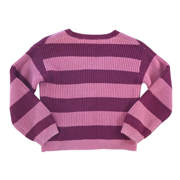 H&M Kids Harry Potter Hedwig Striped Cardigan Patch Sweater Button Front 6X/7 - Picture 4 of 7